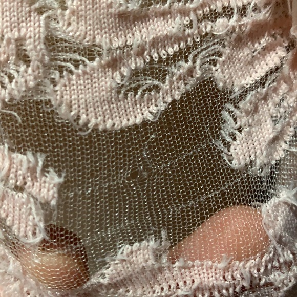 Free people sheer pink boho top - Picture 3 of 17